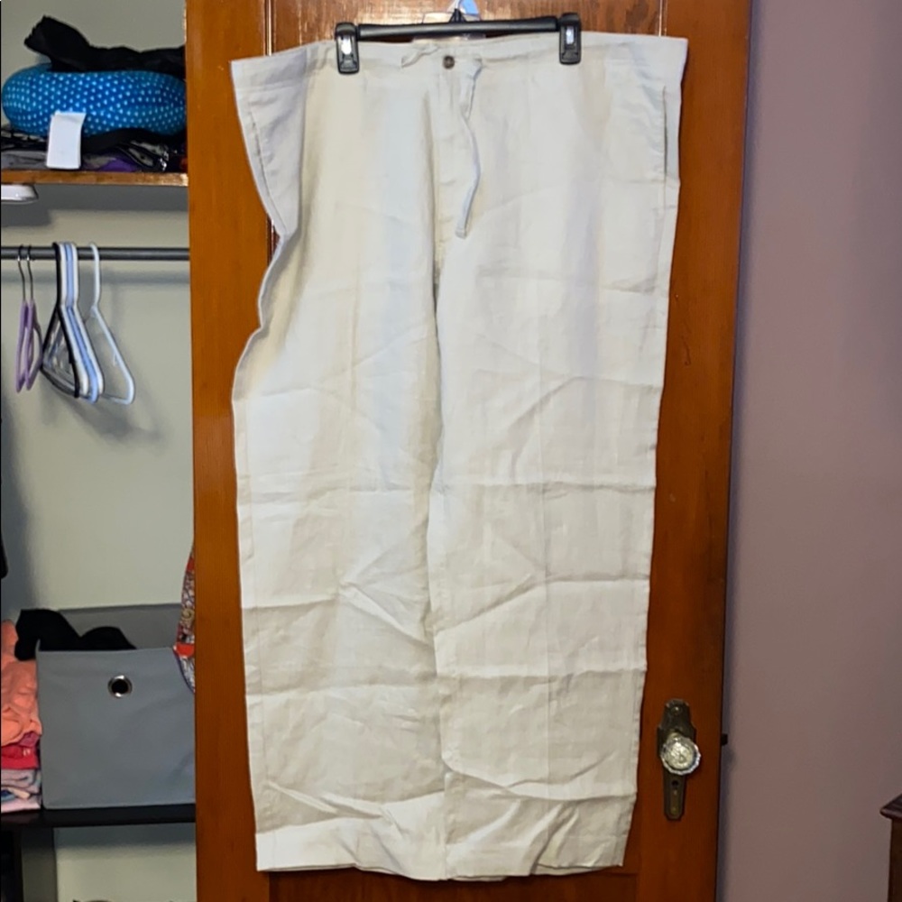 LINEN WASHED DRAWSTRING PANT